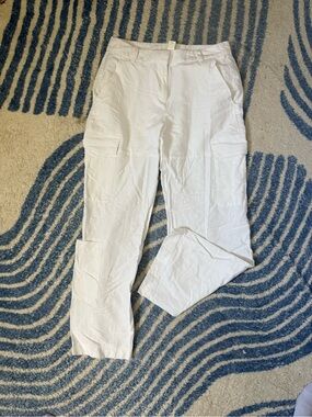 Lightweight White Cargo Pants